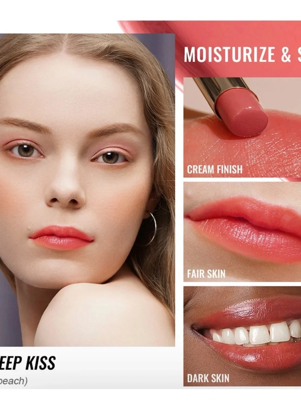☀️3 FOR $25 Oulac Moisture Shine Lipstick - Deep Kiss